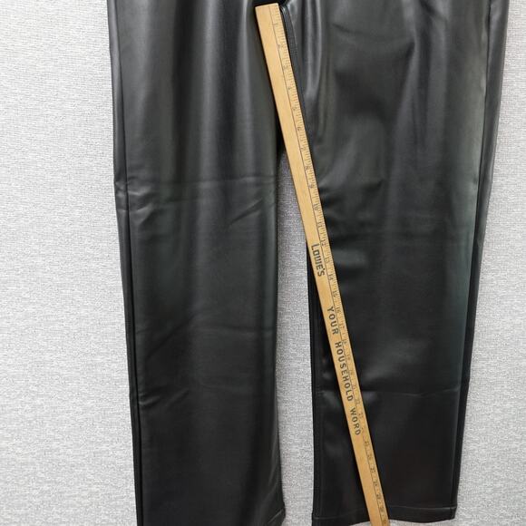 Calvin Klein Jeans Faux Leather 90s Pants Black Beauty - 10 - Picture 9 of 10